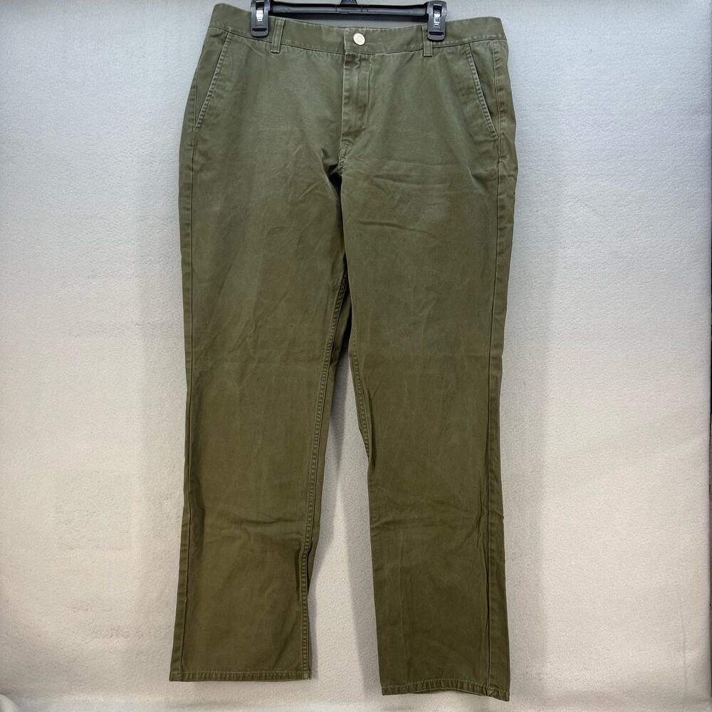 Tailor Vintage Pants Men's 36x32 Olive Green Straight Fit Chino Preppy Normcore